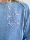 kinda care, kinda don't Boatneck sweatshirt
