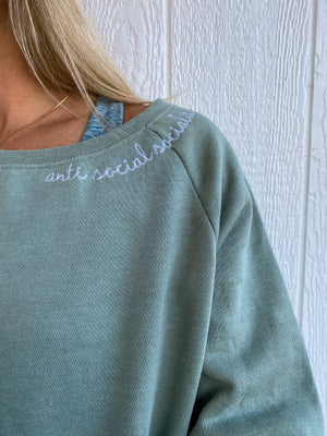 Anti Social Socialite Boatneck Sweater