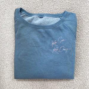 kinda care, kinda don't Boatneck sweatshirt